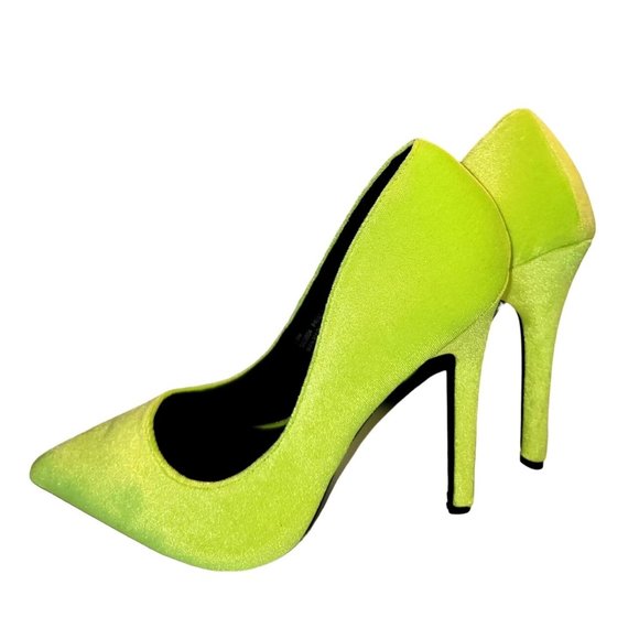 Cape Robbin Priscilla 3 Lime Green Stiletto Pumps 2 Pair Available Sizes 7.5 and - Picture 8 of 11
